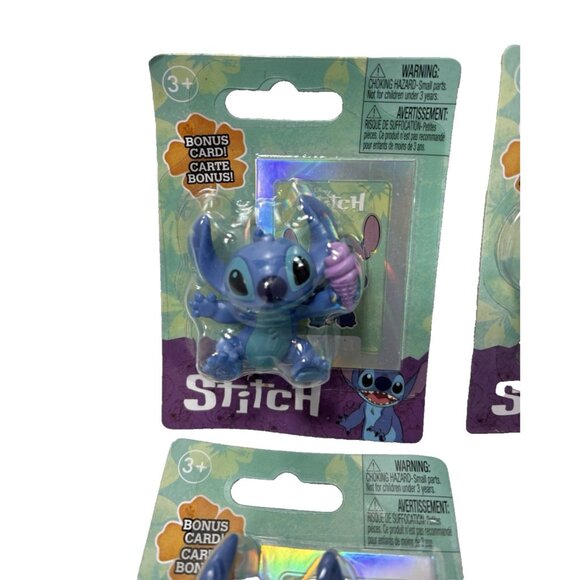 Lilo & Stitch Collectable Toys WITH Card! 4pc Set Action Figures/Cake Toppers - Picture 2 of 7